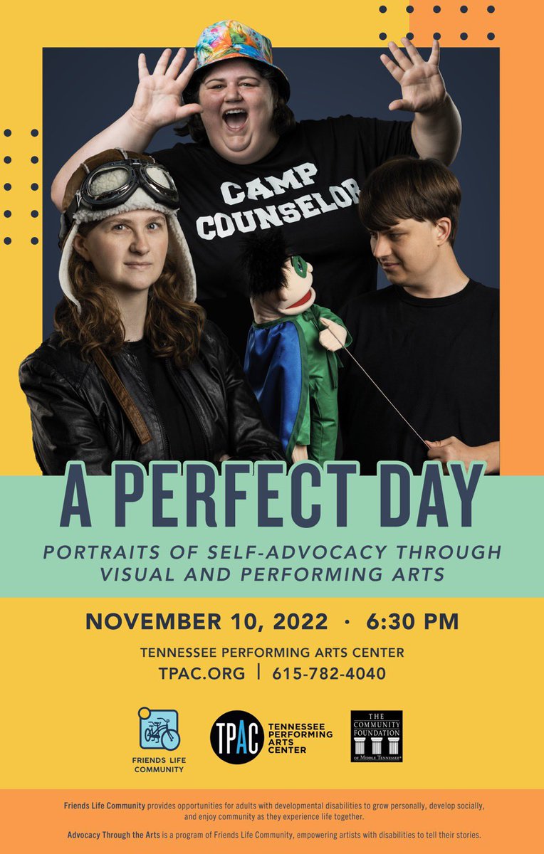 For those of you in Nashville…

“Friends Life Community” who serves adults with intellectual and developmental disabilities, is putting on a show on November 10th! I’d  absolutely love if you would get some tix and show up and cheer them on! Let’s make them feel loved. 🥰😘