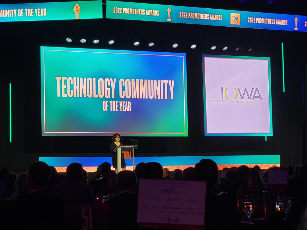 Excited to be at the #2022PrometheusAwards , thanks <a href="/TechnologyIowa/">Technology Association of Iowa</a> for recognizing <a href="/NIC_EDC/">North Iowa Corridor</a> and <a href="/ThisIsNorthIowa/">This is North Iowa</a> as a Technology Community of the Year Finalist!