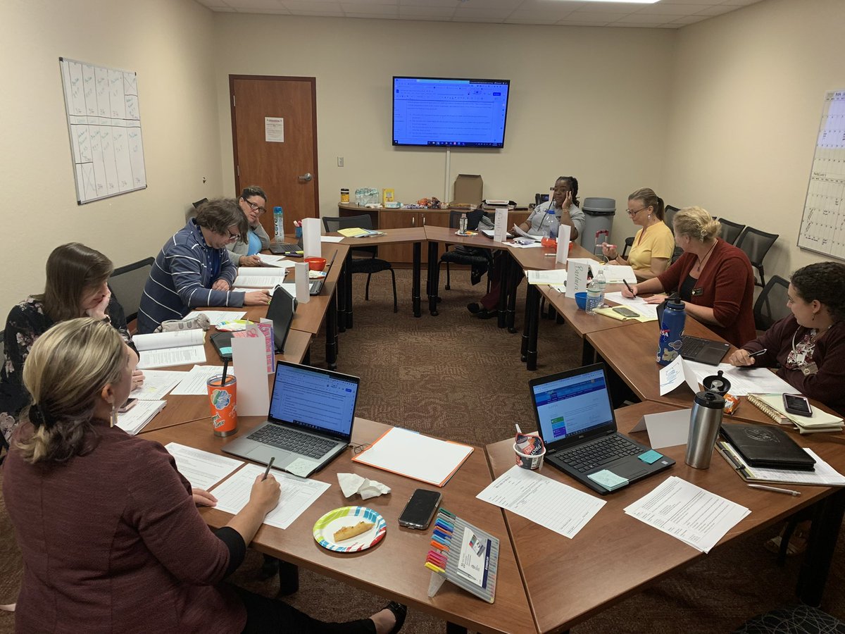 Huge shout out to the amazing humans in this picture. Middle school teachers from across the district grade levels came together to do test item review style examination of our exemplar questions. Thank you all for your time and dedication. #scienceteachersrock @LeeSchools