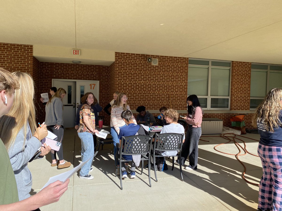 We enjoyed some warm sunshine in the courtyard to plan some events for November and December!