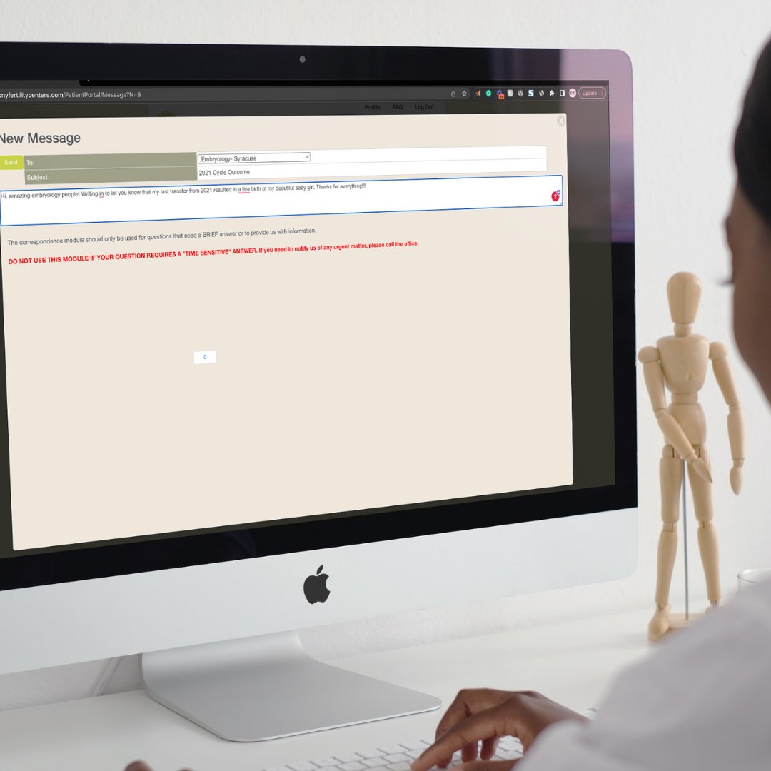 Did you have an IVF cycle in 2021 that resulted in a pregnancy or live birth?
 
If so and you have not yet reported the outcome of your cycle to our embryology team, we would greatly appreciate you messaging our embryology team through your patient portal with the results.