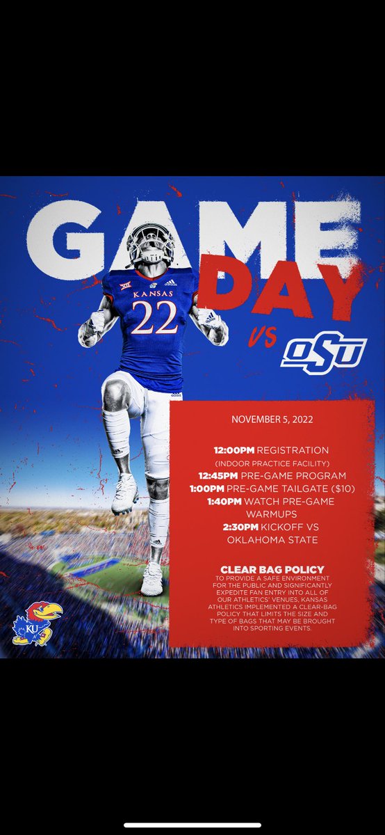 Can’t wait to attend! 🔴🔵<a href="/KU_Football/">Kansas Football</a>