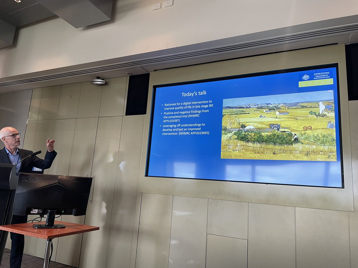 ASBDD (@australbipoldep) on Twitter photo What do you do after a trial of a #Digital intervention? <a href="/profrnb/">Greg Murray</a> at #ASBDD speaking about the future of digital interventions in #BipolarDisorder What do you do after a trial of a #Digital intervention? <a href="/profrnb/">Greg Murray</a> at #ASBDD speaking about the future of digital interventions in #BipolarDisorder