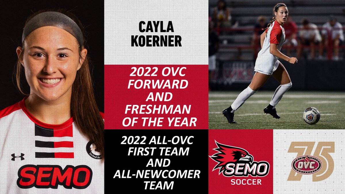 The OVC Offensive Leader in 2022.

AND NOW, Your 2022 <a href="/OVCSports/">Ohio Valley Conference</a> Forward and Freshman of the Year!! 

Have yourself a season, Cayla Koerner!! 

#LetsSoar | #OVCit