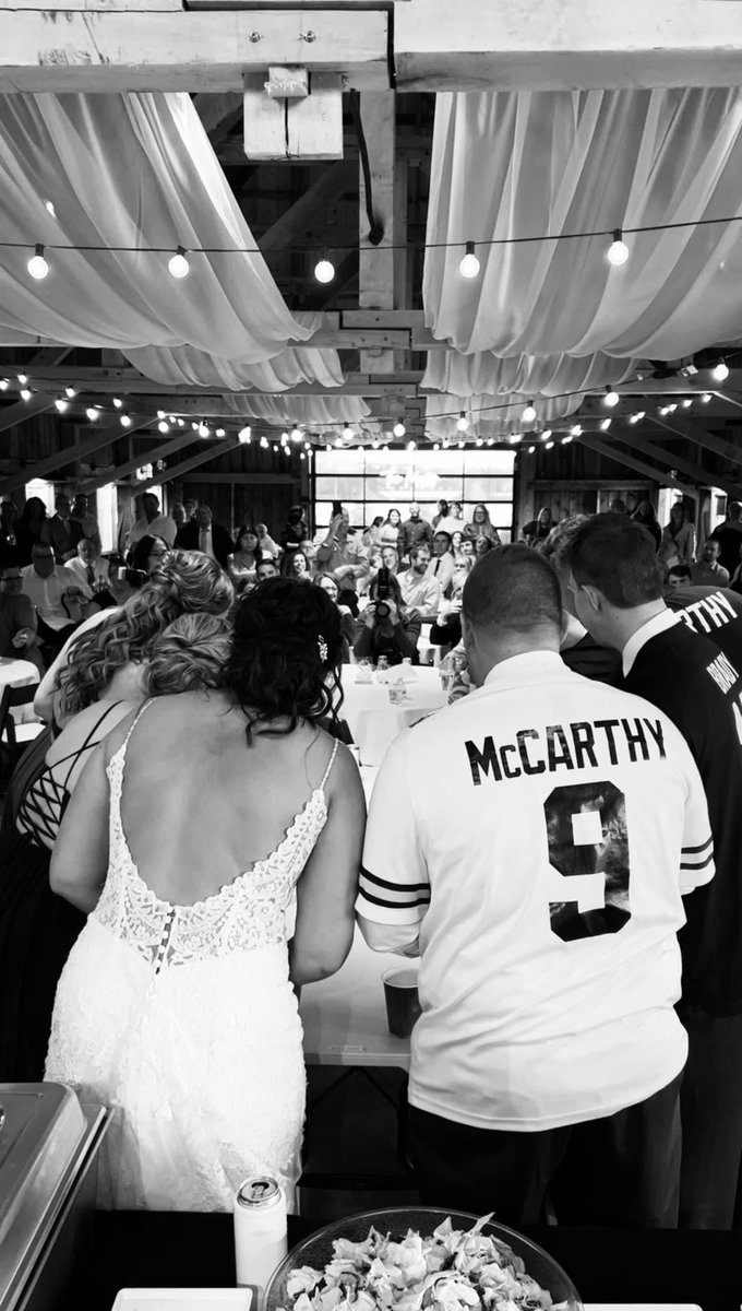 BMAST_177's tweet photo. The wife was so against it until the boys made it happen!! Had to rep @jjmccarthy09 and @UMichFootball in the wedding party flip cup game #atlastamast #GoBlue #5dayslate https://t.co/6wb5Sz2qS7