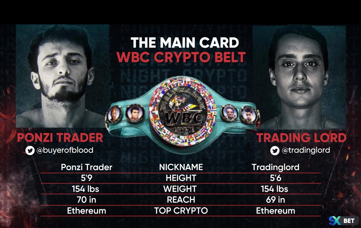 🥊 The Main Card! @buyerofblood vs @tradinglord 🔗 https://t.co/c0pNsmwYLa  #CryptoFightNight #CFN $SX