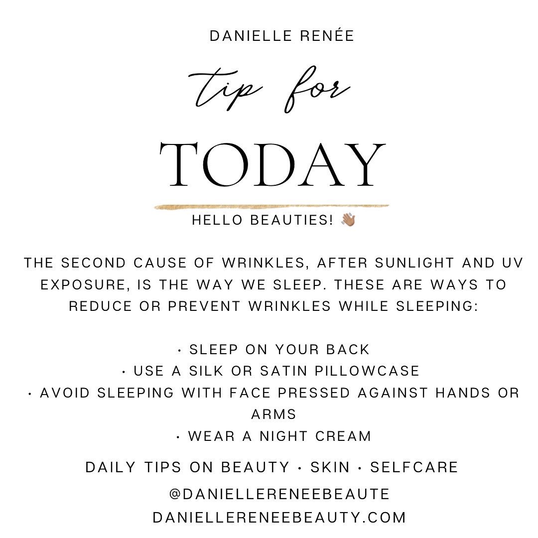 dani_dials's tweet image. A few suggestions to reduce sleep wrinkles! See blog: daniellereneebeauty.com/post/preventin…

#tipofthenight 😂 #tipoftheday #beautytips #skintips