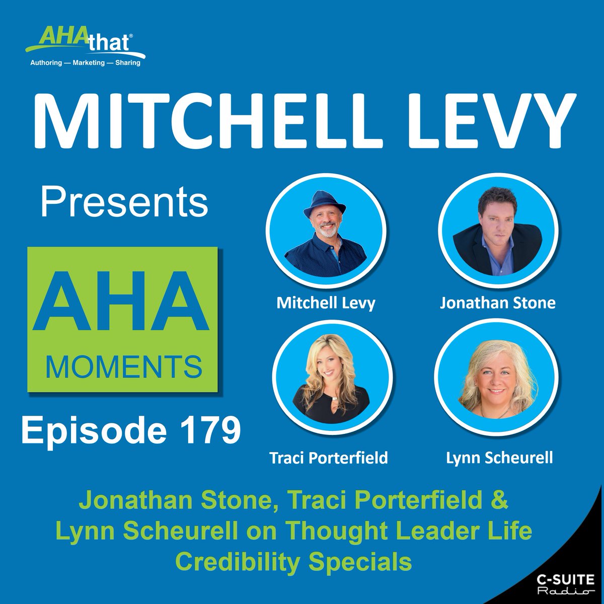 happyabout's tweet photo. Check out this latest episode of "Mitchell Levy Presents AHA Moments" with #ThoughtLeaders and #Experts, Jonathan Stone, @TLPorterfield &amp; @lynnscheurell.

Listen here to learn more: https://t.co/ZfPYTlCnTj

#Credibility #CredibilityNation #CPOP #thoughtleadership https://t.co/3IGJVsDcyc