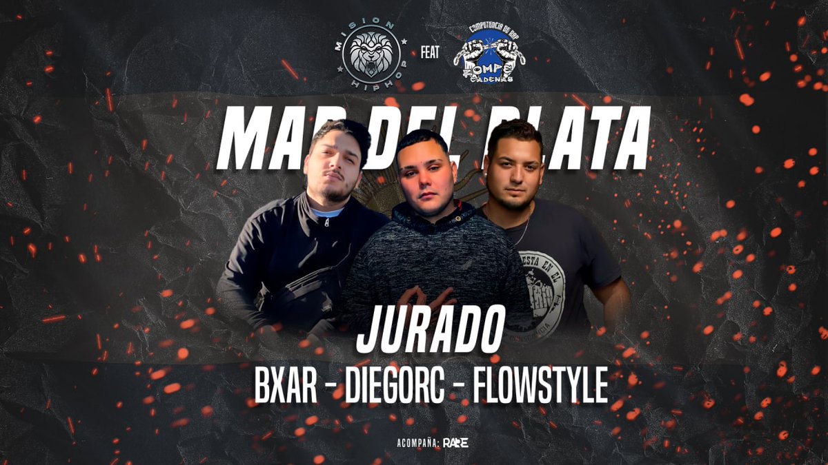 mision_hiphop's tweet photo. ¡JURADOS CONFIRMADOS!🙅‍♂️

Tenemos al jurado listo para esta nueva fecha de #MisionHH🦁 en Mar del Plata.

#Bxar - #FlowStyle - #DiegoRC son los encargados de dar los veredictos finales de cada batalla #MisionHHArgentina🇦🇷

💻 @rareproductora

#MisionHHInternacional https://t.co/641wPxIlRv