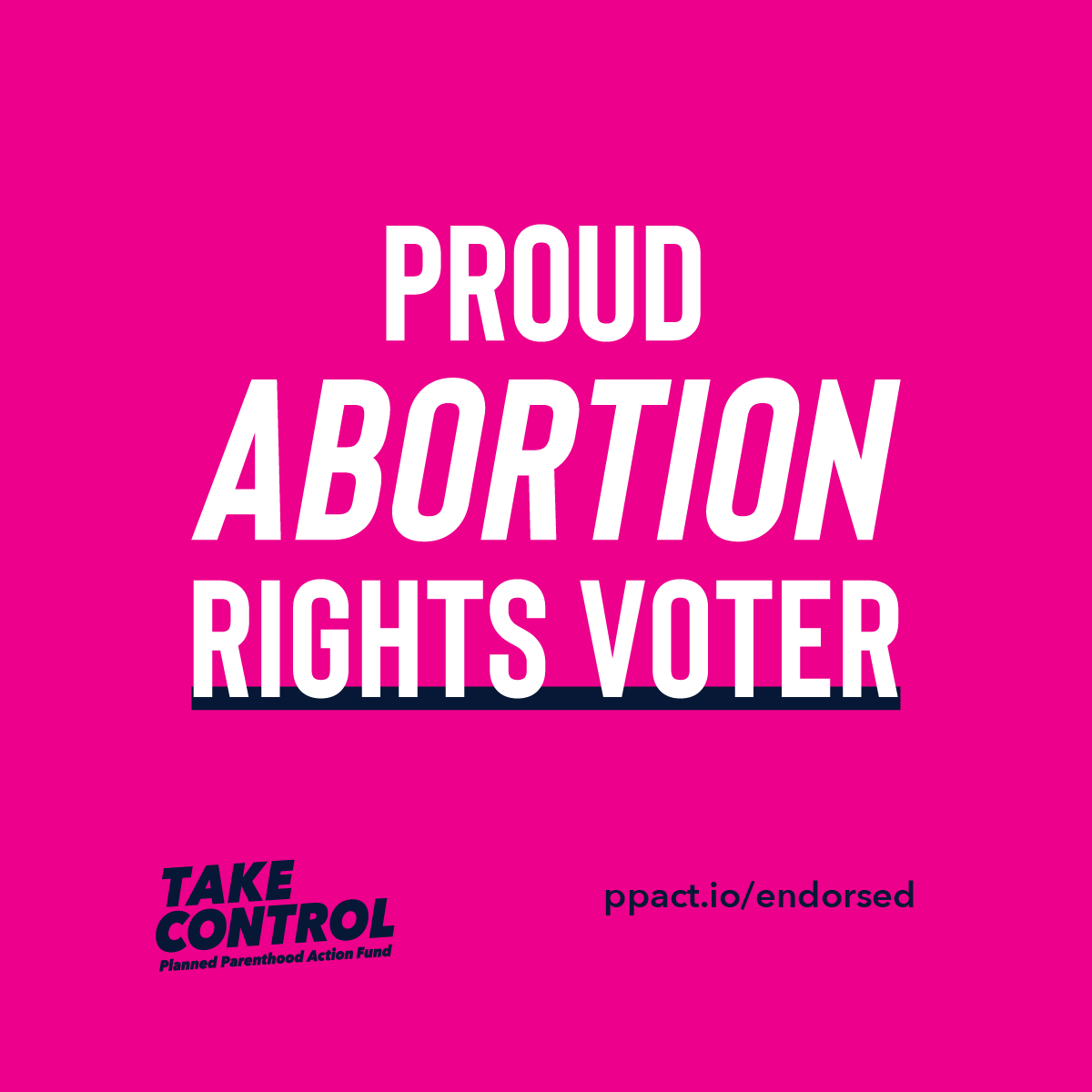 PPact's tweet photo. We know how powerful social media is and we want you to be able to use your platform to show your community that you’re ready to Take Control at the polls on November 8th. 

Save these graphics and tell us why you’re an #AbortionRightsVoter! https://t.co/CcVZYmb03E