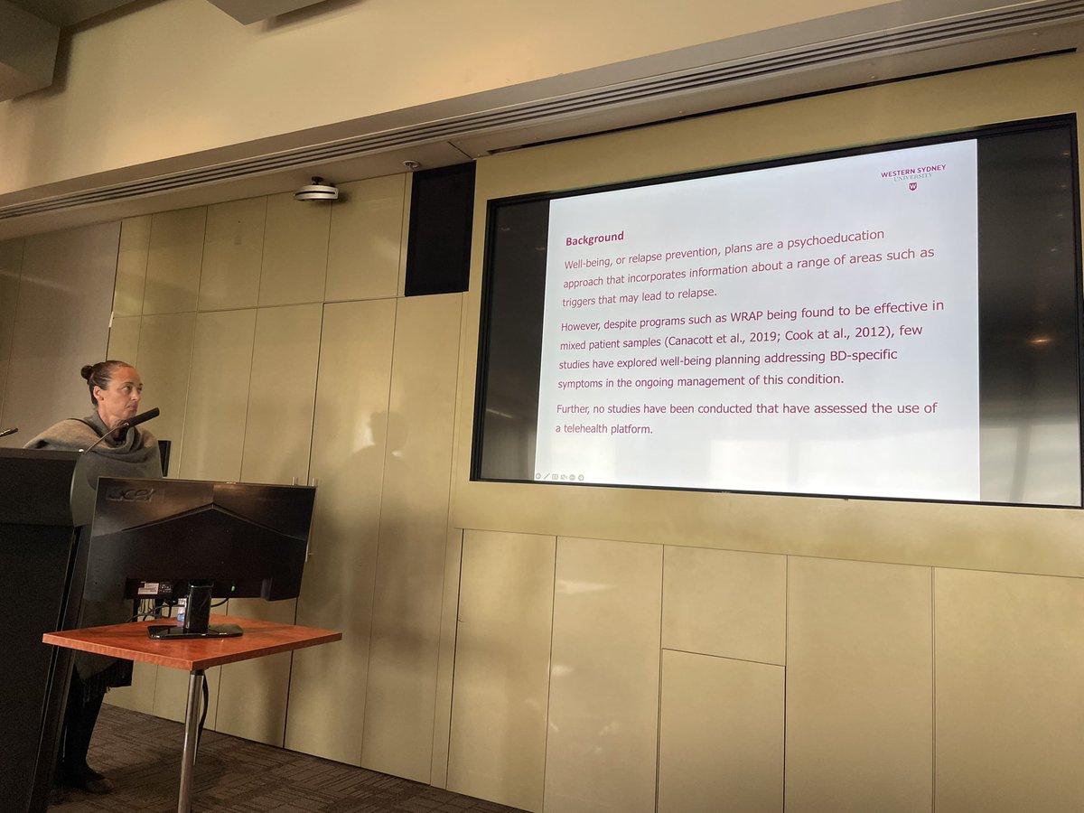 A pilot study of recovery oriented wellbeing planning for #BipolarDisorder designed for and delivered via #Telehealth <a href="/perichtania/">Tania Perich</a> at #ASBDD22