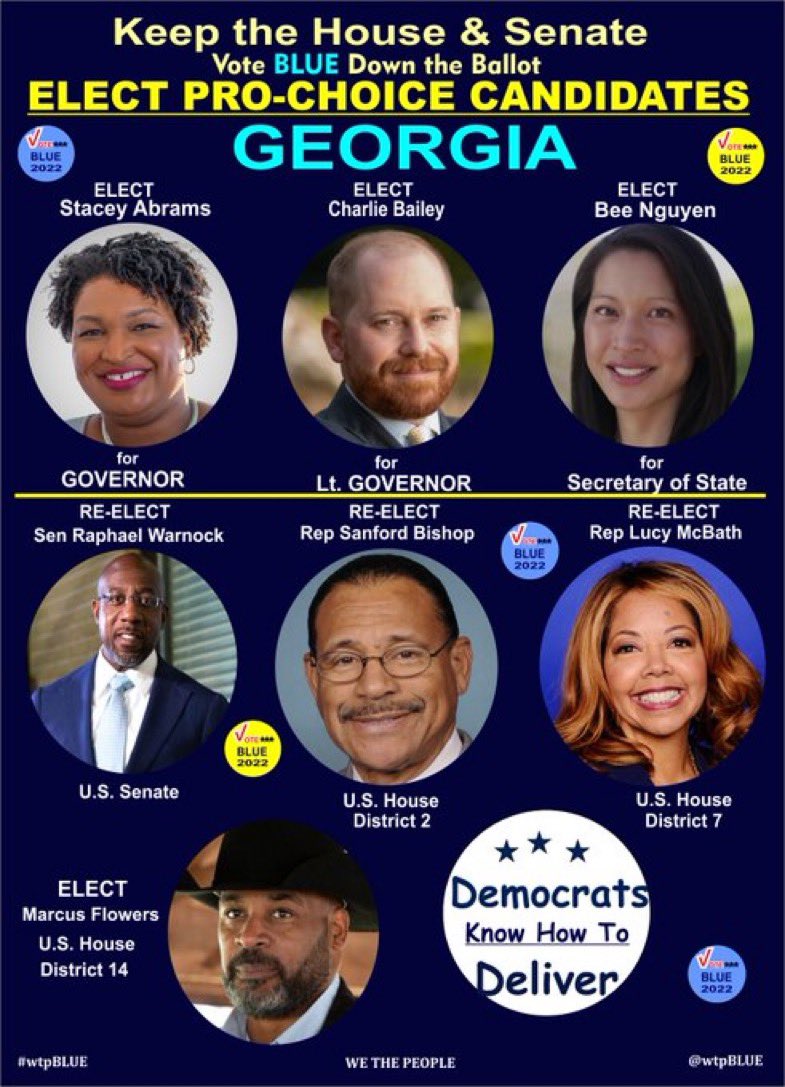#VoteBlue Dems Deliver for GA
 
Biden's Inflation Reduction Act Will
 
👉Cap prescription costs for hundreds of thousand of GA Medicare beneficiaries
 
👉Reduce health insurance premiums about $600 per year on average
 
👉Expand coverage to about 142K in GA
 
#wtpBLUE wtp1637
