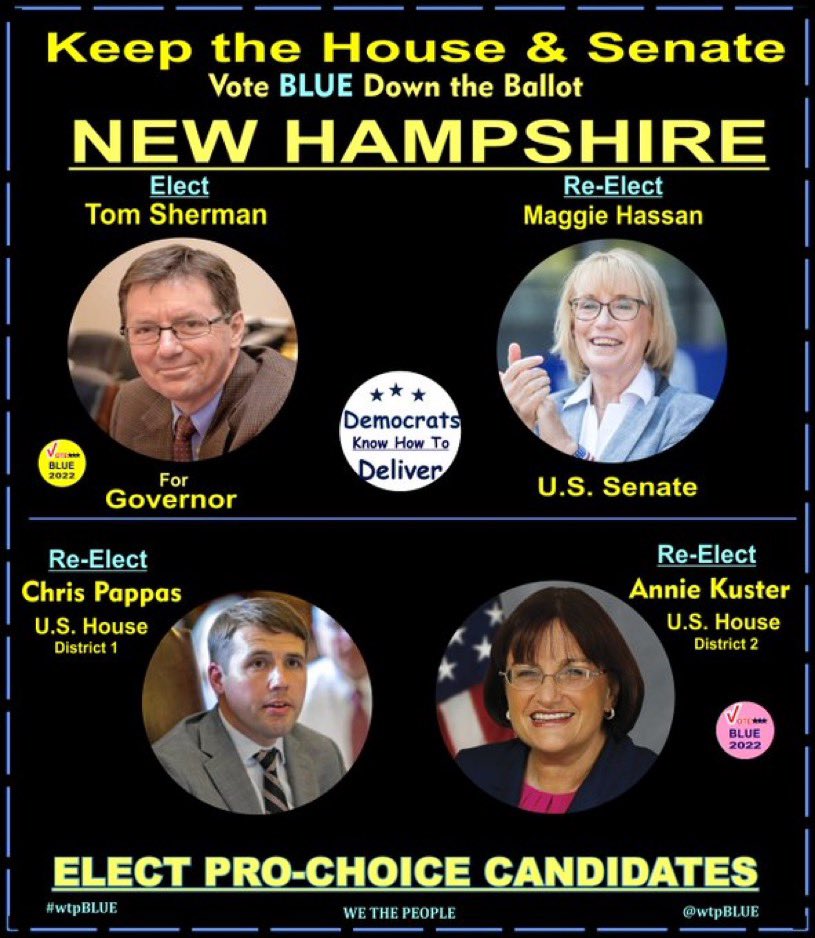 #VoteBlue Dems Deliver for NH

Biden's Inflation Reduction Act Will

👉Cap prescription costs for hundreds of thousand of NH Medicare beneficiaries

👉Reduce health insurance premiums about $720 per year on average

👉Expand coverage to about 11K in NH

#wtpBLUE wtp1636
