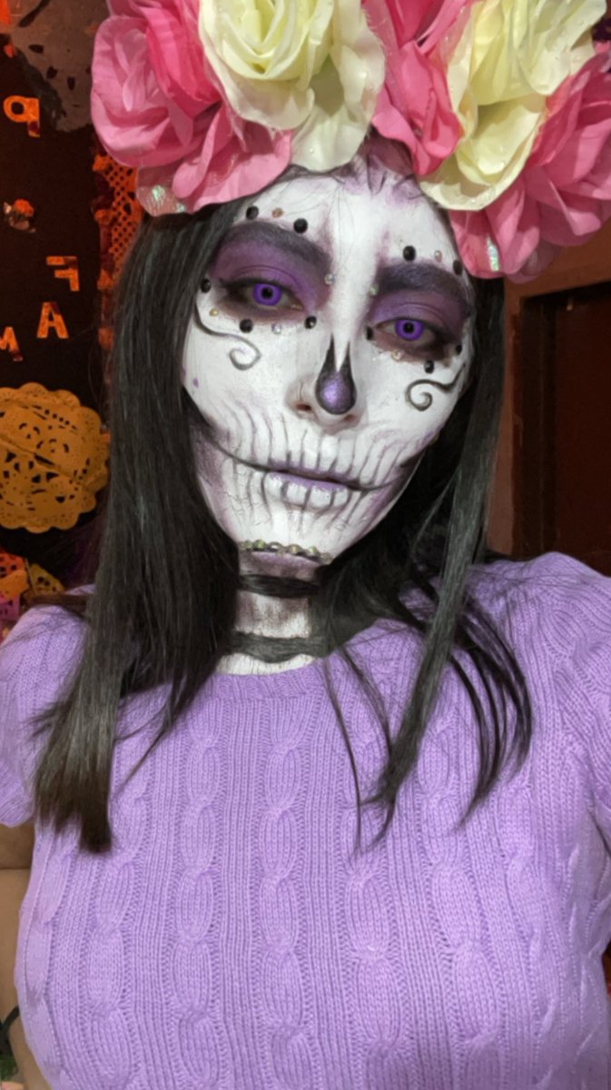 XimenaArreolaG1's tweet photo. Bora Purple Catrina Makeup ๐๐ @samsungmobilemx #SamsungPlaygroundMx #CatrinaMakeUpChallenge https://t.co/YTXe38YdeE