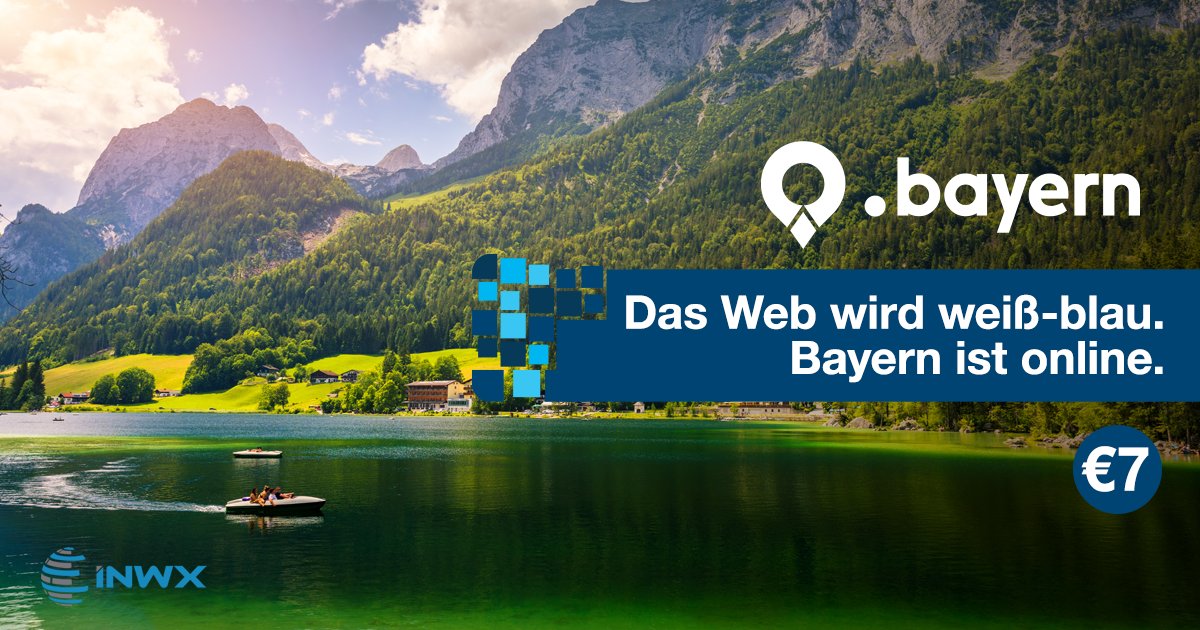 Bayern_Domain's tweet image. Das Web wird weiß-blau - Sichere dir jetzt deine .BAYERN-Domain!

inwx.com/de/bayern-doma…