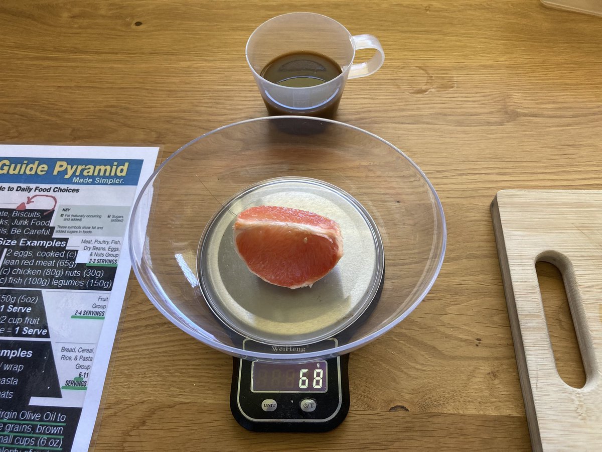 TrueBantingDiet's tweet photo. @TODAYshow These last 2 tweets today all by co-incidence, @HarvardHealth, then Today, I measured up today’s breakfast in line with Food Guide Pyramid, Breakfast: Approx 1.3 servings Fruit, 1.75 servings Grains, 2 servings Vegetables, 1.5 servings Protein, 1 tbsp Olive Oil, end w/ Coffee 😋 https://t.co/GwilemcDcm