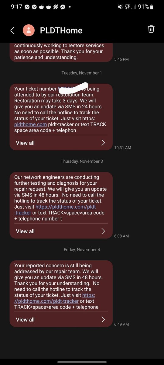 chiawyuen's tweet photo. @PLDT_Cares 1 week na, same responses. No updates. Multiple follow ups. When I call your support channels, literal binabasa lang yung mga text na to saakin ng robot. https://t.co/5jUfbd7nCq