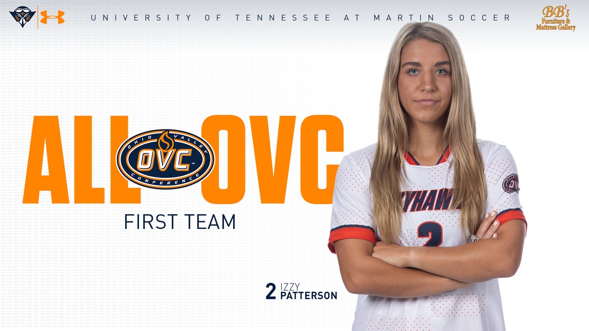 . (@ethan_reclaim) on Twitter photo SOC: Congratulations to <a href="/UTMartinSoccer/">UT Martin Women's Soccer</a> midfielder Izzy Patterson on being named to the All-OVC first team!
⚽️2 goals (t-6th in OVC play)
⚽️2 assists (t-4th in OVC play)
⚽️43 shots (1st in OVC)
#OVCit | #OVC75 SOC: Congratulations to <a href="/UTMartinSoccer/">UT Martin Women's Soccer</a> midfielder Izzy Patterson on being named to the All-OVC first team!
⚽️2 goals (t-6th in OVC play)
⚽️2 assists (t-4th in OVC play)
⚽️43 shots (1st in OVC)
#OVCit | #OVC75