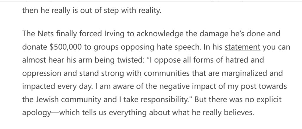LinienAugustStr's tweet photo. So far @kaj33 @substack hasn`t failed me, nor his takes on Kyrie Irving—whose `Yes` army that surrounds him…will be quickly wittled down as he`ll be out of the league quite soon.  Ironically, @EnesFreedom has pointed out  @Nets @NBA owner Joe Tsai from China #UighurMuslims https://t.co/i0cJ095UsG