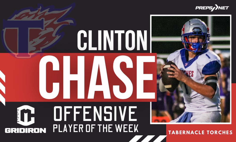 CM_gridiron's tweet photo. Week 9: CM Gridiron’s Offensive Player of the Week:  Tabernacle Christian’s Clinton Chase.

Follow the link to see Clinton’s recognition page!

Player of the Week is sponsored by D&amp;S Quality Beef.

https://t.co/RWqGm5JXpw https://t.co/9iR8RJbma3