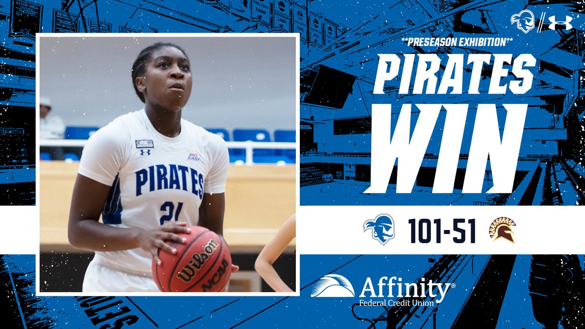 𝐏𝐈𝐑𝐀𝐓𝐄𝐒 𝐖𝐈𝐍!!

All eight players had at least eight points with six going for double-figures as The Hall wrapped up its preseason in style.

Lauren Park-Lane, Mya Bembry and Alexia Allesch all collected double-doubles in a dominant victory.

#HALLin 🏀🏴‍☠️🏀