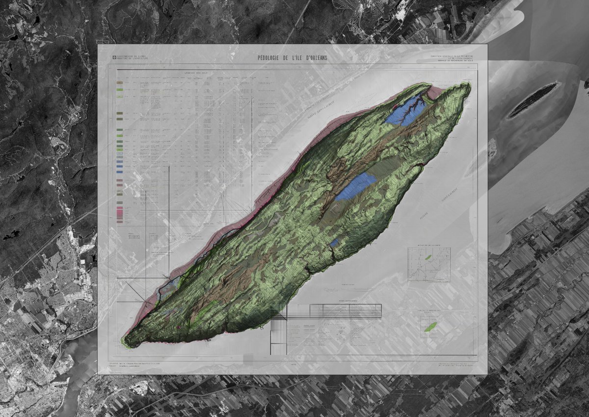 ced_bouffard's tweet photo. #30DayMapChallenge Jour 3: Polygones
Carte pédologique de l'île d'orléans -1979 https://t.co/X869d9uAiV