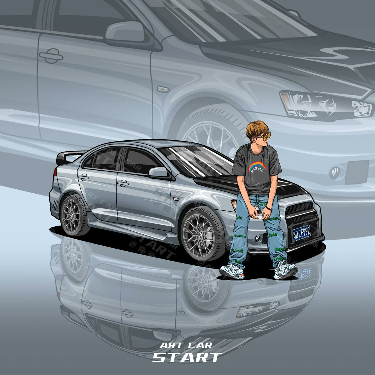 Junecal3's tweet photo. draw a evo #evo #JDM https://t.co/SHU195RqZF