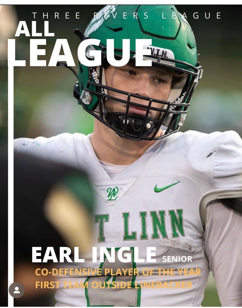 Earl Ingle (@earlingle4) on Twitter photo Happy to say that I received co-defensive player of the year as well as first team outside backer for the TRL!
<a href="/BrandonHuffman/">Brandon Huffman</a> <a href="/jon_eagle/">Coach Eagle</a> <a href="/JordanJ_/">Jordan Johnson</a> @WL_LionRecruits Happy to say that I received co-defensive player of the year as well as first team outside backer for the TRL!
<a href="/BrandonHuffman/">Brandon Huffman</a> <a href="/jon_eagle/">Coach Eagle</a> <a href="/JordanJ_/">Jordan Johnson</a> @WL_LionRecruits