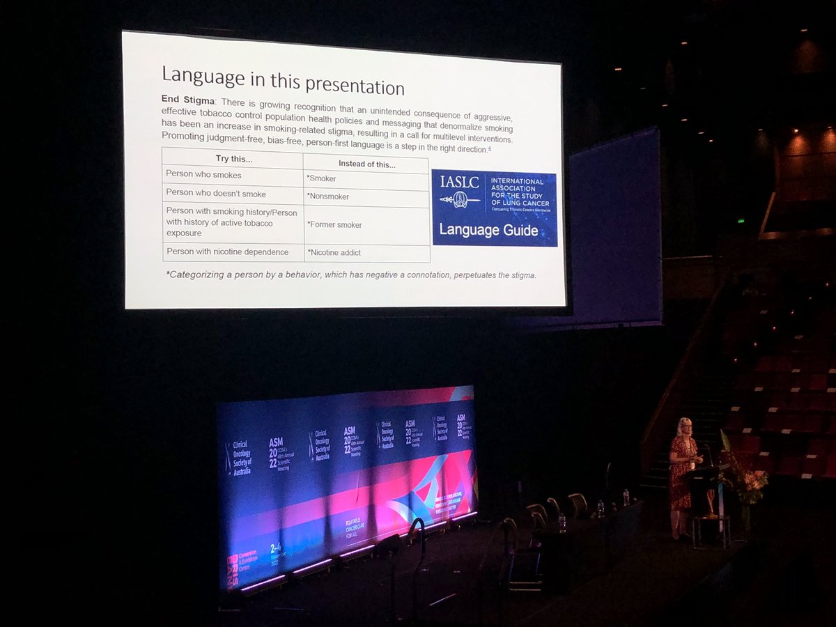 thelimbiconc's tweet photo. Can’t have a conversation on stigma in lung cancer without considering language. @nicole_rankin8n #COSA22 #languagematters https://t.co/d3KocutGoN
