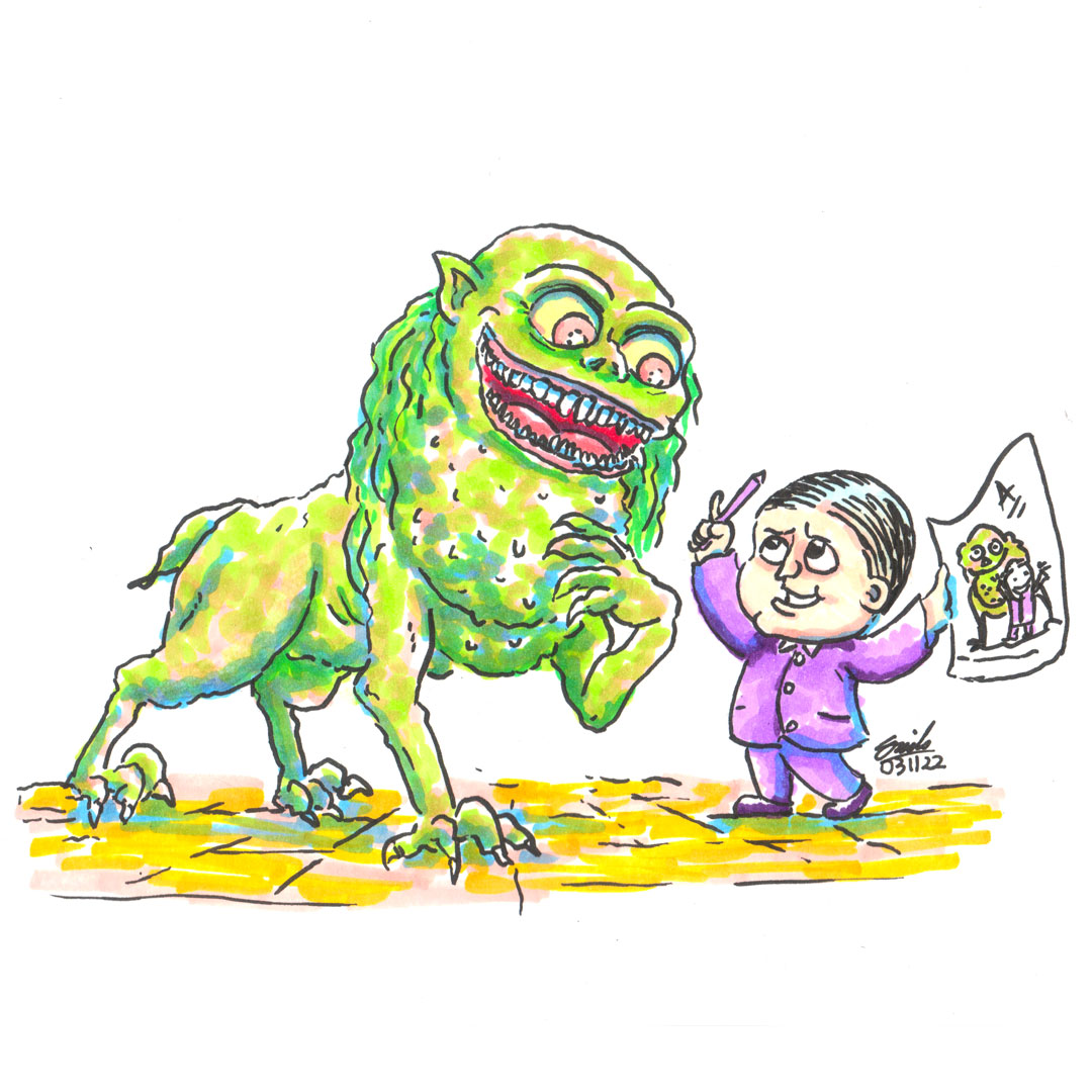 Watched Pickman's Model a few days ago. Can't get it out of my head. What if he's been orphaned and taken care of by that thing? 

A solid horror that keeps lingering in my head. Amazing series by <a href="/realgdt/">Guillermo del Toro</a> <a href="/CabinetNetflix/">Cabinet of Curiosities</a>  
#copic #markers #horror