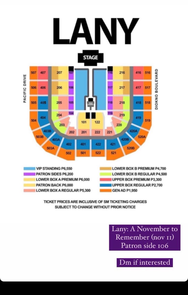 FS: Lany - “A November to Remember” on November 11, 2022 (Manila) Patron Side 106 DM if Interested! #lany #LANYliveinBkk #LanyTH2022 #LANYliveinBangkok #LANYinMalaysia #lanybkk2022