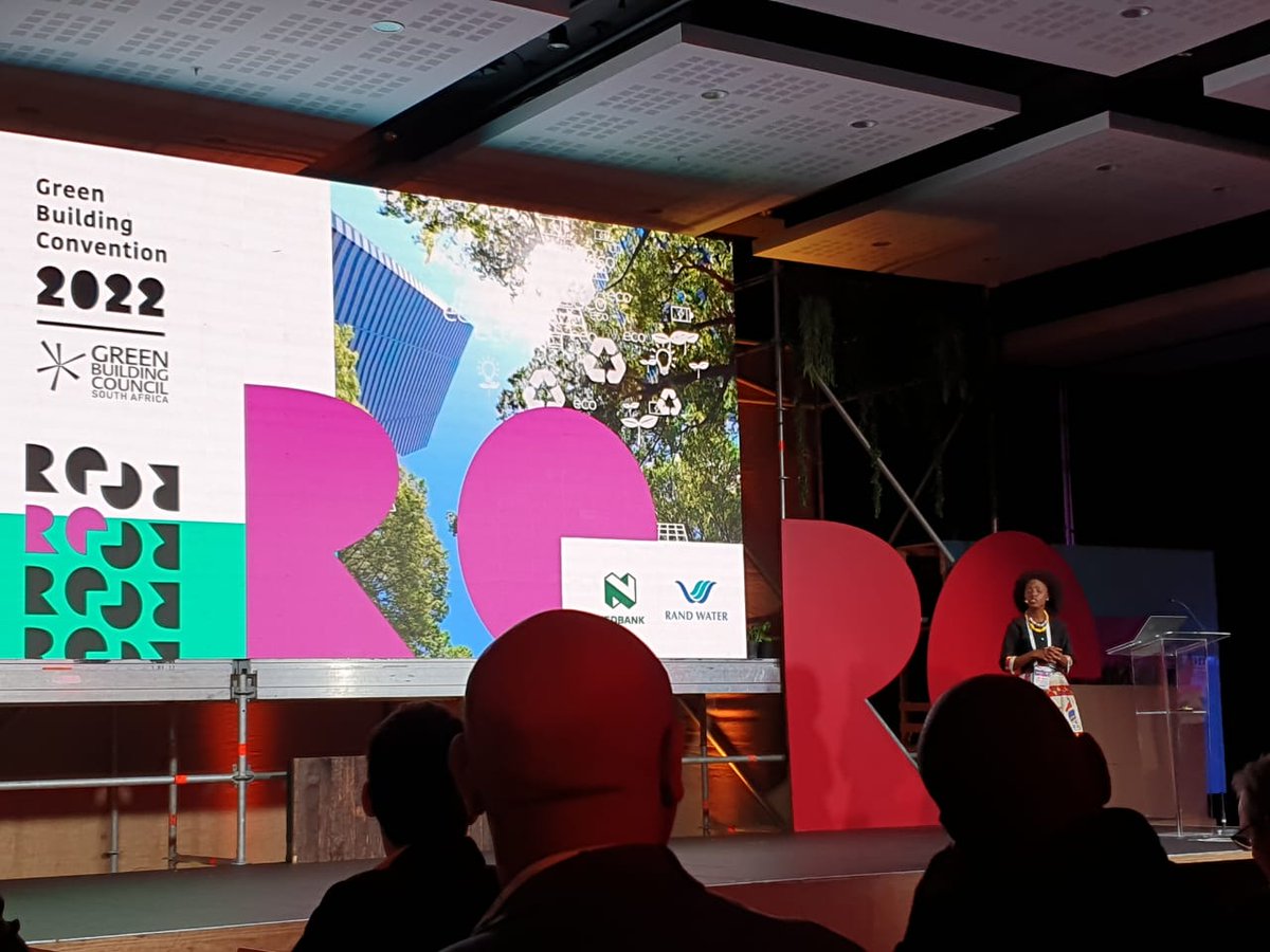 SolidGreen_SA's tweet photo. "What you do in the building industry, can change lives" - Khanyi Mlambo | Founding President, South African Women in Construction #GBCSA2022 https://t.co/mFBDuNeTId