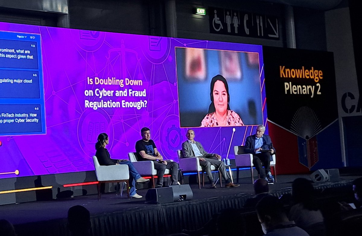 "Way too often, people use cyber insurance as Plan A, but it should not be Plan A." - Teresa Walsh of <a href="/FSISAC/">FS-ISAC</a> on tackling #fraud in the #fintech space, at #SFF2022