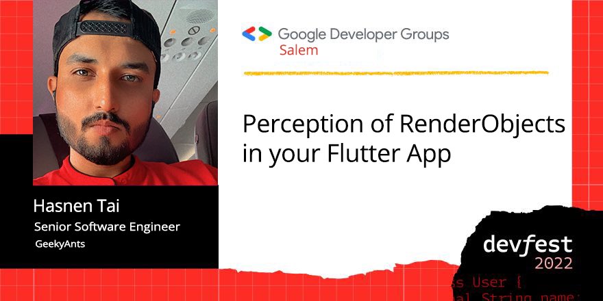 gdg_salem's tweet photo. We are delighted in having @voidnen as a Speaker of DevFest'22 salem
We welcome @voidnen to present upon the topic โPerception of RenderObjects in your Flutter Appโ
#devfestsalem #DevFestโ22 #GoogleDeveloperGroups #gdgsalem #flutter #RenderObjects https://t.co/xKBO2Yxqzp