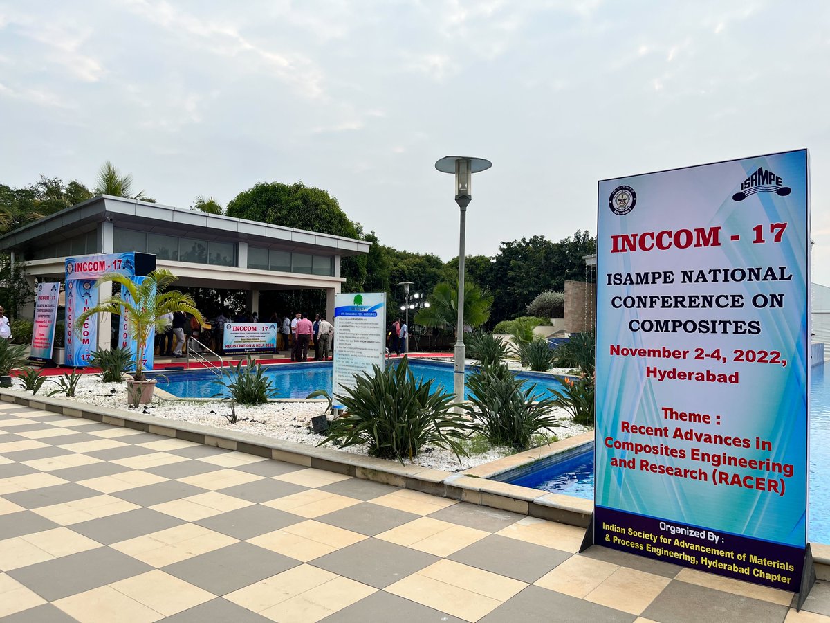 azistacomposite's tweet image. One more Expo added to our calendar! - #ISAMPE2022
We're Exhibiting at ISAMPE NATIONAL CONFERENCE ON COMPOSITES (INCCOM 17) from Nov 02 - 04, 2022 in Hyderabad.
Meet our Team at:
Booth no - 16 &amp;amp; 17
Email: info@azistacomposites.com

#ISAMPE #composites #INCCOM #DRDO