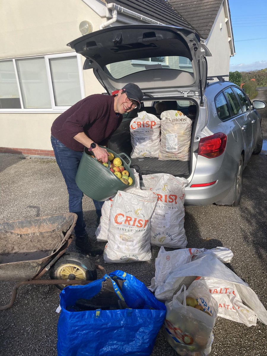 A 6am departure for <a href="/RammyApple/">Rammy Apple</a> this morning on an impromptu trip to Herefordshire for MORE apples. Even though his alarm woke me at 5.15am, I can forgive him as it will be his happiest day. 

[pictured - the 125kg from a week ago that are definitely not going to be enough]