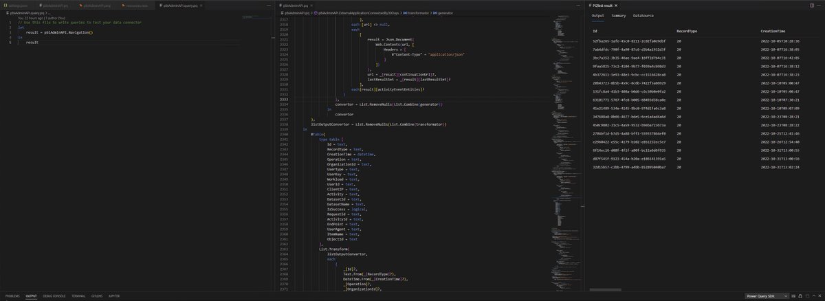 tpnRel1's tweet image. Developing #PowerBI Custom connectors is with the new #PowerQuery SDK extension for @code really friendly.
#PowerQueryEverything
