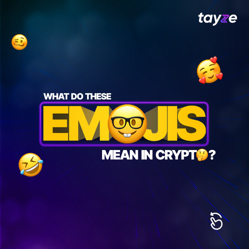 tayzeapp's tweet photo. Emojis have a lot of different meanings and define various mood. But, What do these Emojis means in Crypto? Give it a look !

Subscribe to Tayze waitlist &amp; get early access to the app and a chance to win giveaways worth 2 $BTC.

#Letstayze #Tayze