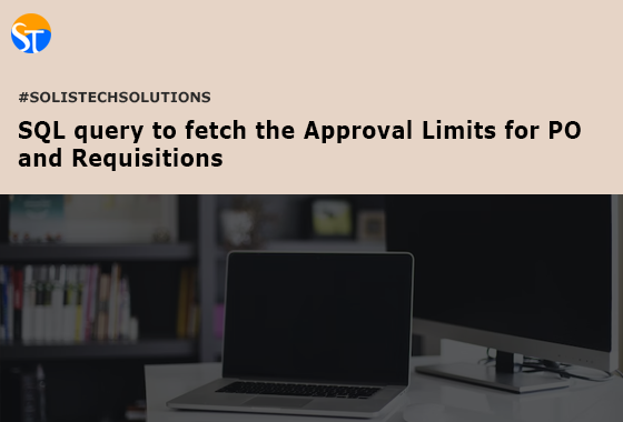 Solistech's tweet photo. How to fetch the Approval Limits for PO and Requisitions using #SQL query
https://t.co/WwzOL9fqAK
.
.
.
#OracleSupport #OracleEBS #DatabaseSupport #ERP #OracleAppsTechnical #ManagedServices #solistechsolutions #oracleapplications #OracleServices https://t.co/WoF4kRlocO