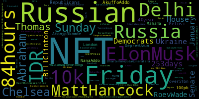 infokalyptisch's tweet photo. Trending in my timeline now: #NFT (10) #Russian (4) #Friday (3) #Russia (2) #84hours (2) #ElonMusk (2) #IDR (2) #Delhi (2) https://t.co/KBfs8aCgUw