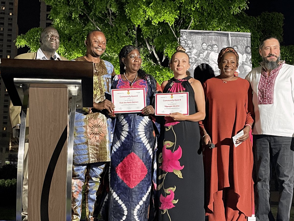 StopTB's tweet photo. Congratulations👏👏 Club des Amis Damien and TBpeople Ukraine win the 🏆Community Award 2022 by Stop TB Partnership and Humana Foundation.
https://t.co/cXU7Jp2Wf7 #endTB #STPCommunitySummit https://t.co/JO7pdKkW48