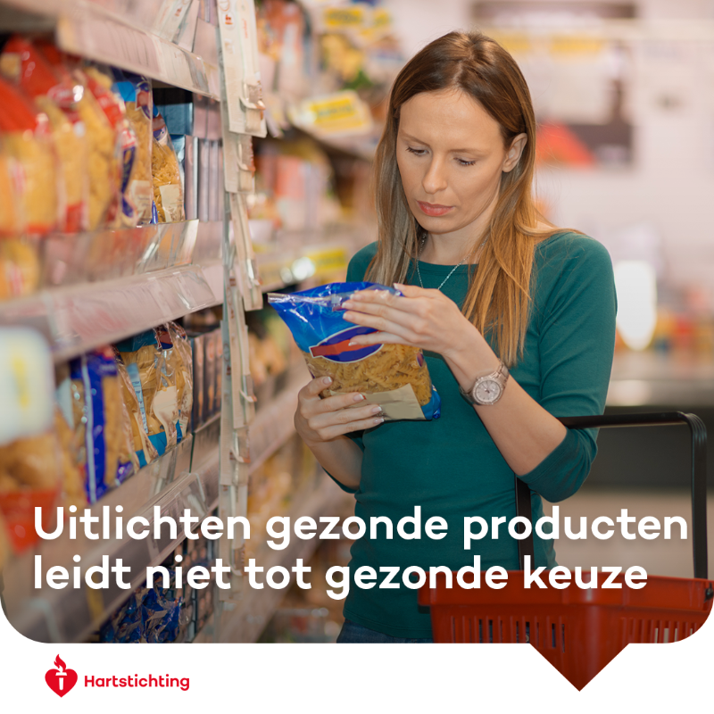 Hartstichting's tweet photo. Alleen gezonde producten uitlichten is niet genoeg. Er zijn wettelijke maatregelen nodig om mensen echt te kunnen verleiden tot het kiezen voor gezondere voeding. Deze conclusie komt uit het Supreme Nudge onderzoek van Amsterdam UMC, gesteund door de Hartstichting en ZonMw