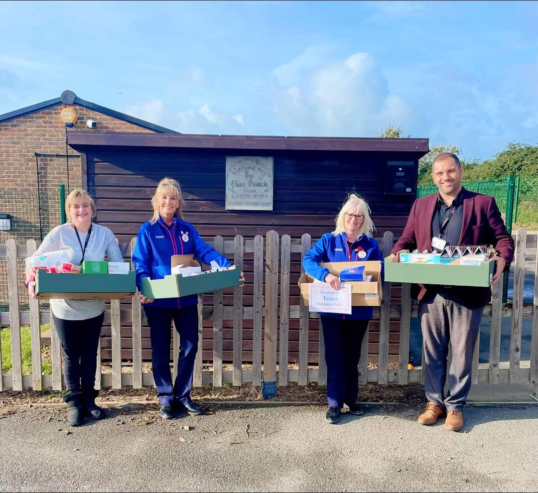 We are excited to announce that we’ve made a new link with Tescos! A massive thank you to Lisa &amp; Mandy, our local <a href="/Tesco/">Tesco</a> Community Champions, who visited us this week, to kindly donate goods to The Olive Branch.