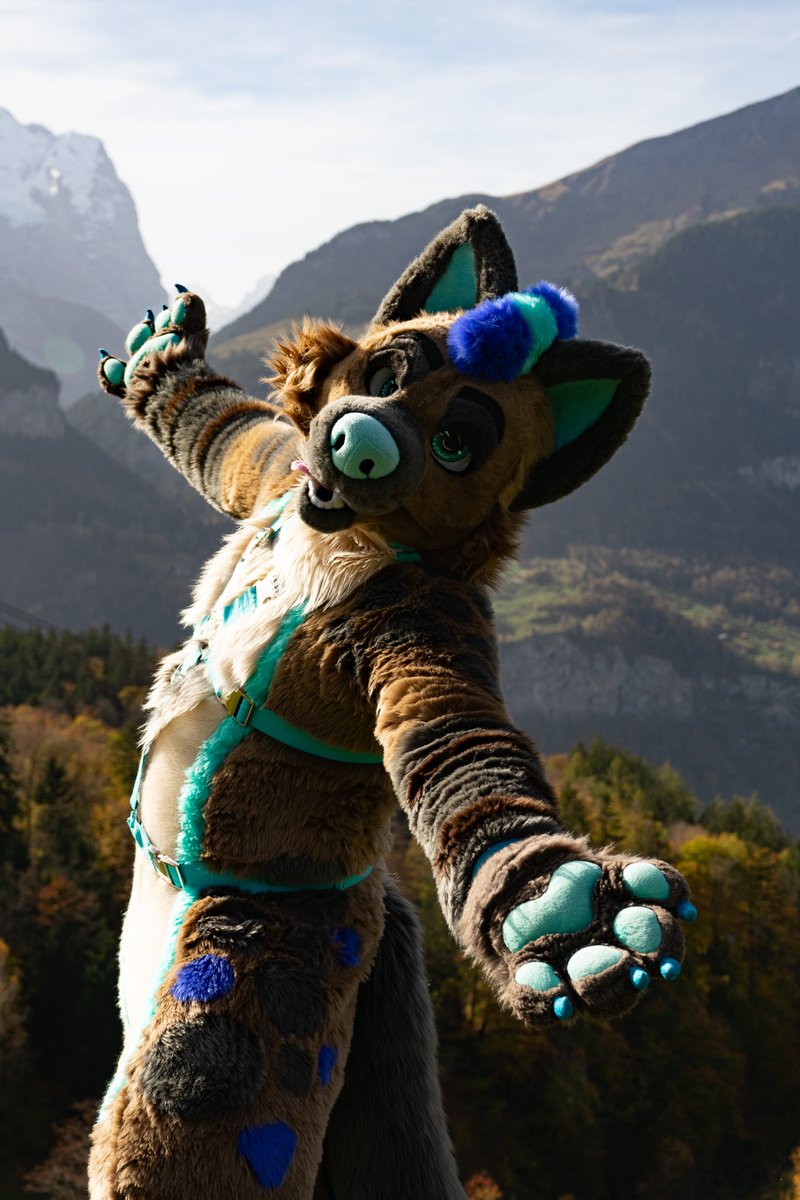 Have a nice #FursuitFriday everyone!

📷 : <a href="/FlyingPuma_/">FlyingPuma</a>
 
🪡 : @fursuitparade

#glc12 #furry #fursuit #FursuitFriday #FursuitEveryday #hyena