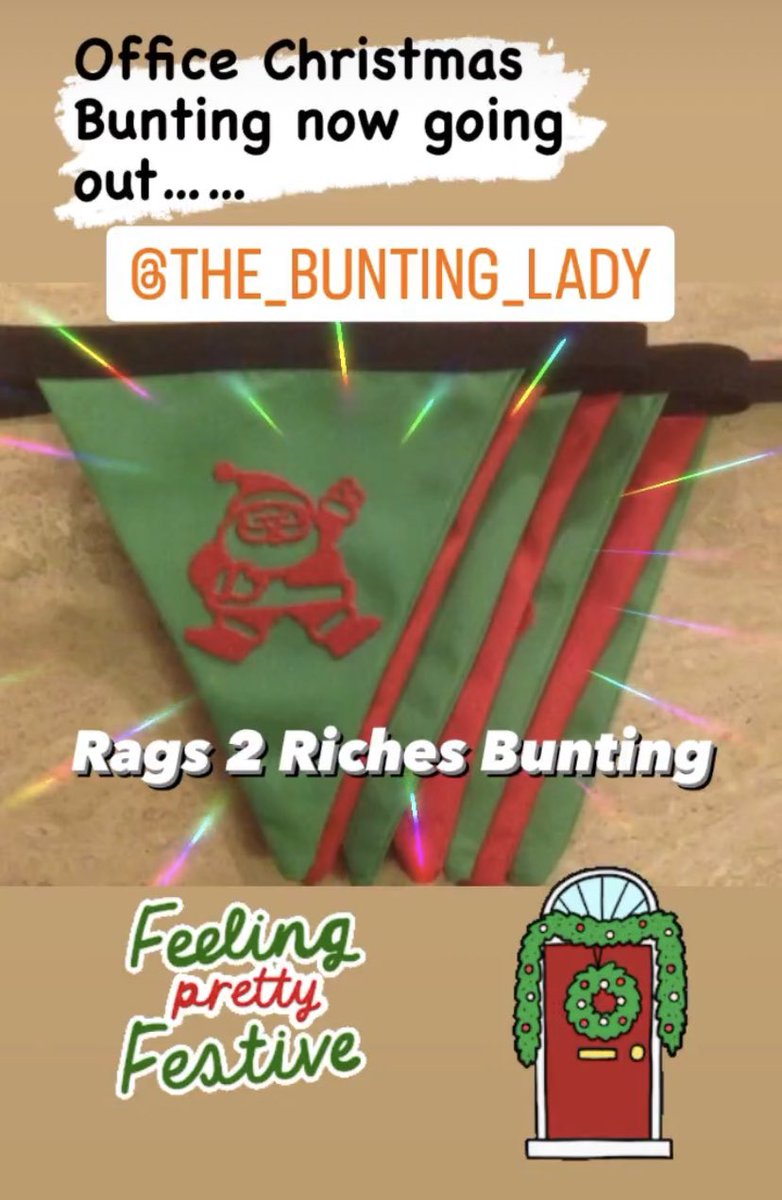 Christmas has started🎄#bunting #christmas #thebuntinglady #rags2richesbunting #christmasbunting #officebunting #pubbunting