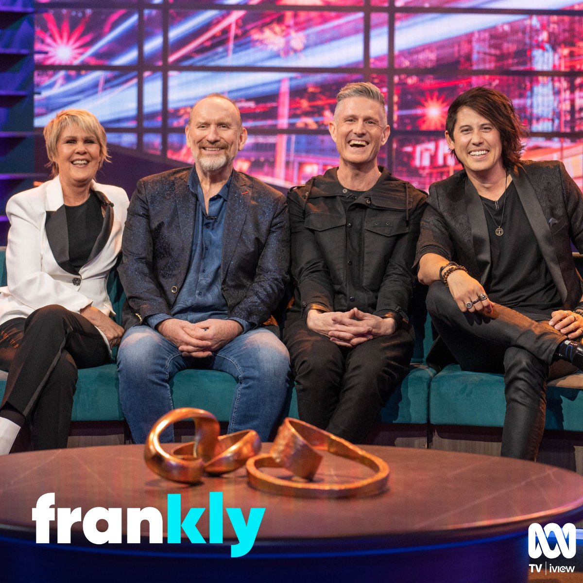 I’m still buzzing from the hilarious and insightful conversations I had with <a href="/ColinHay/">Colin Hay</a>, <a href="/Wil_Anderson/">Wil Anderson</a> and <a href="/DocJordy/">Dr Jordan Nguyen</a> on yesterday's episode of #FranklyTV. Thanks for joining me on the couch you three, it was such a joy!
