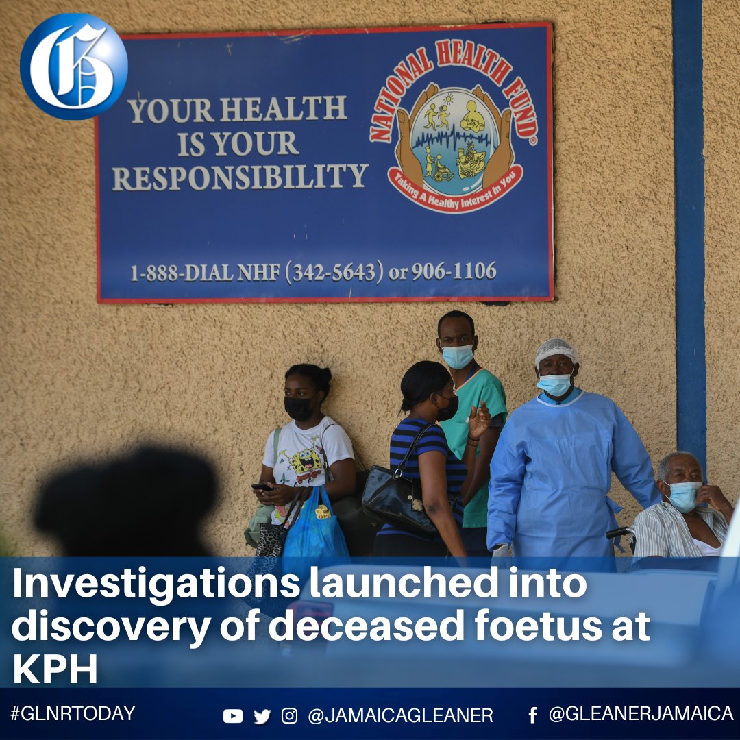 JamaicaGleaner's tweet photo. The Ministry of Health & Wellness said it has received a report of the discovery of a deceased foetus in the sewer at the Kingston Public Hospital.
Read more: https://t.co/Nhj2bsXrVz https://t.co/82zRYiV1Rp
