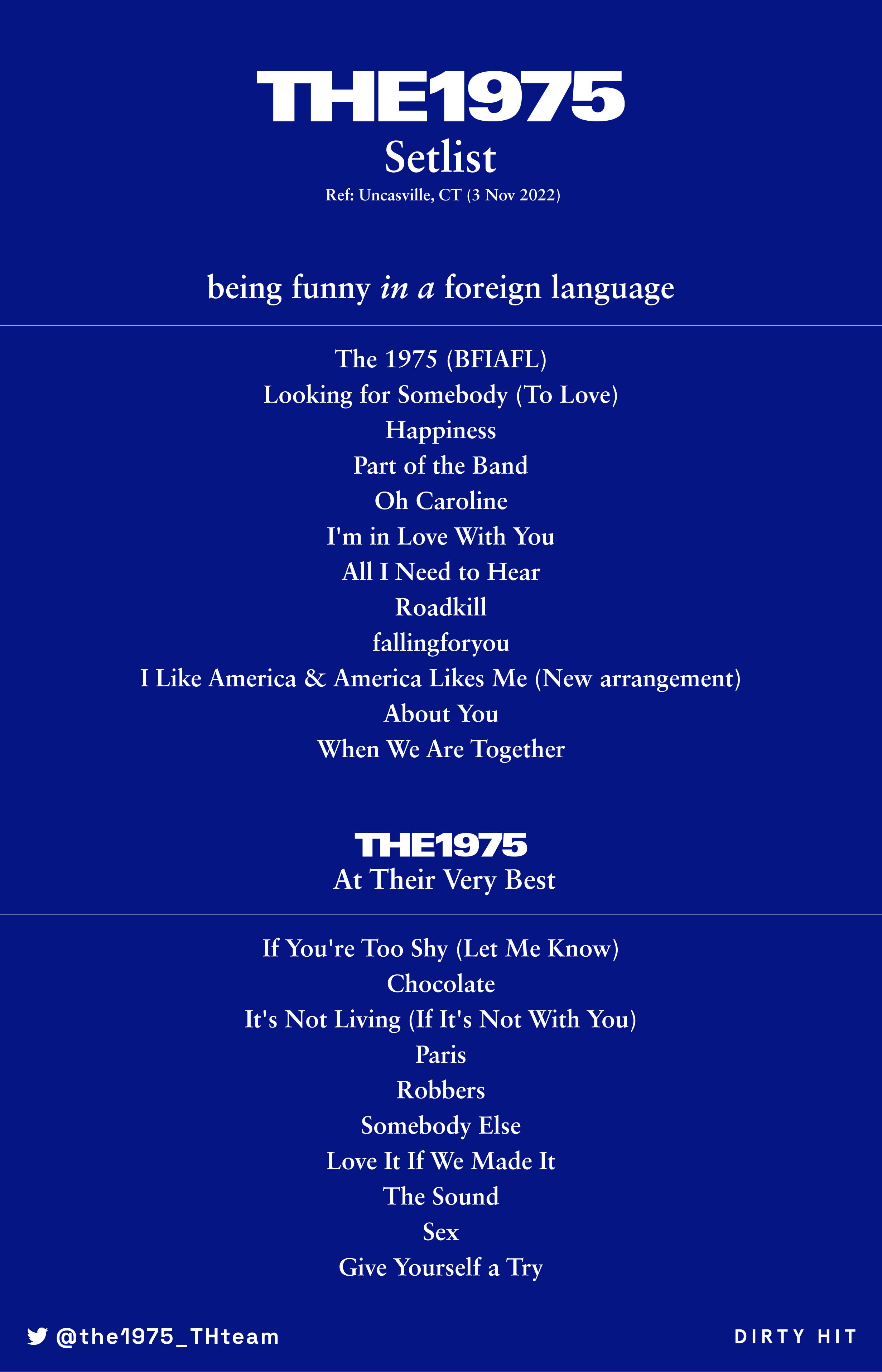 The 1975 Tour 2023 Asia