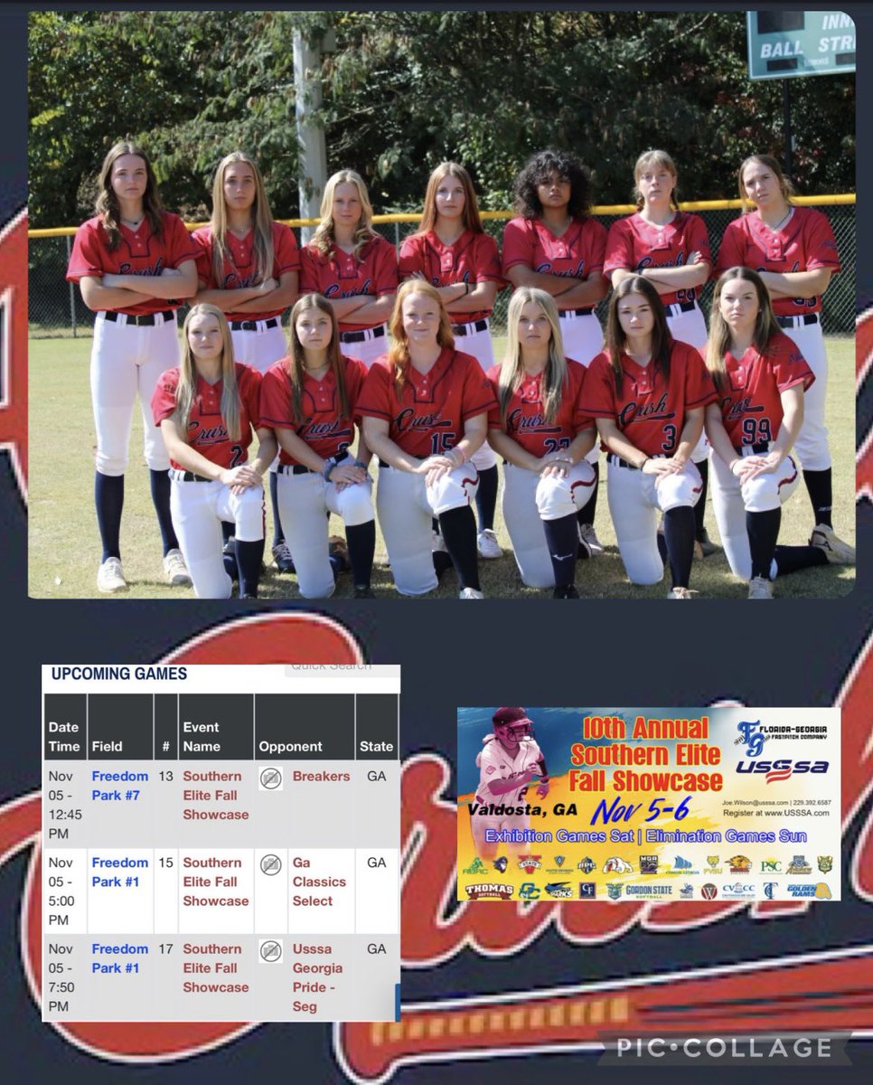 So excited to play with my team this weekend in Valdosta at the Southern Elite Fall Showcase! 
<a href="/EC_SFTBALL/">Emmanuel College SB</a> <a href="/PSCSoftball/">Pensacola State Softball (FL)</a> @GoldenRamsSB <a href="/mga_softball/">Middle Georgia State Softball</a> <a href="/ccgaathletics/">Coastal Georgia Athletics</a> @FillieSoftball1 @VStateSoftball @GC_Sball <a href="/GMCJCSB/">Georgia Military College Softball</a> <a href="/BPC_Softball/">BPC Softball</a>