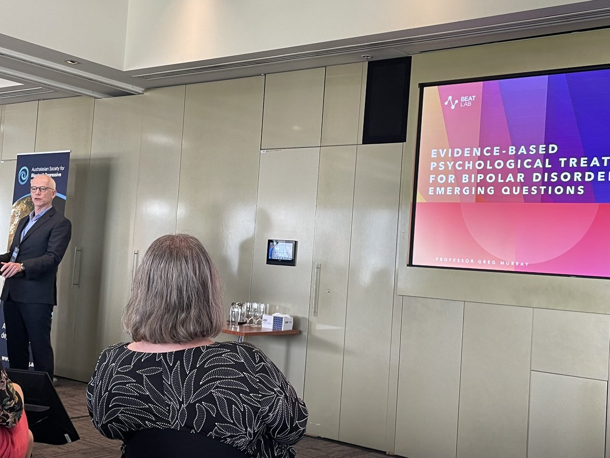 ASBDD (@australbipoldep) on Twitter photo Encouraging curiosity about evidence-based psychological treatments for #BipolarDisorder from one of the world-leaders in the area <a href="/profrnb/">Greg Murray</a> #ASBDD22 A SWeeTO analysis of the literature. Strengths, weeknesses, threats, and opportunities. <a href="/Swinburne/">Swinburne University of Technology</a> Encouraging curiosity about evidence-based psychological treatments for #BipolarDisorder from one of the world-leaders in the area <a href="/profrnb/">Greg Murray</a> #ASBDD22 A SWeeTO analysis of the literature. Strengths, weeknesses, threats, and opportunities. <a href="/Swinburne/">Swinburne University of Technology</a>